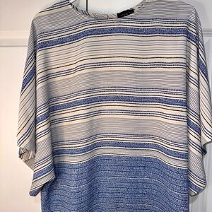 The Limited Blue and White Striped Blouse